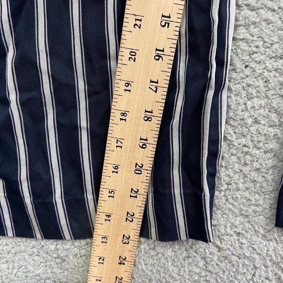 Parker Myers Jumpsuit Striped Navy Blue Sleeveless Wide Leg Womens Size 4 - Picture 2 of 5